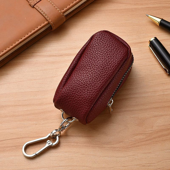 Compact Leather Keychain Pouch Bowlift