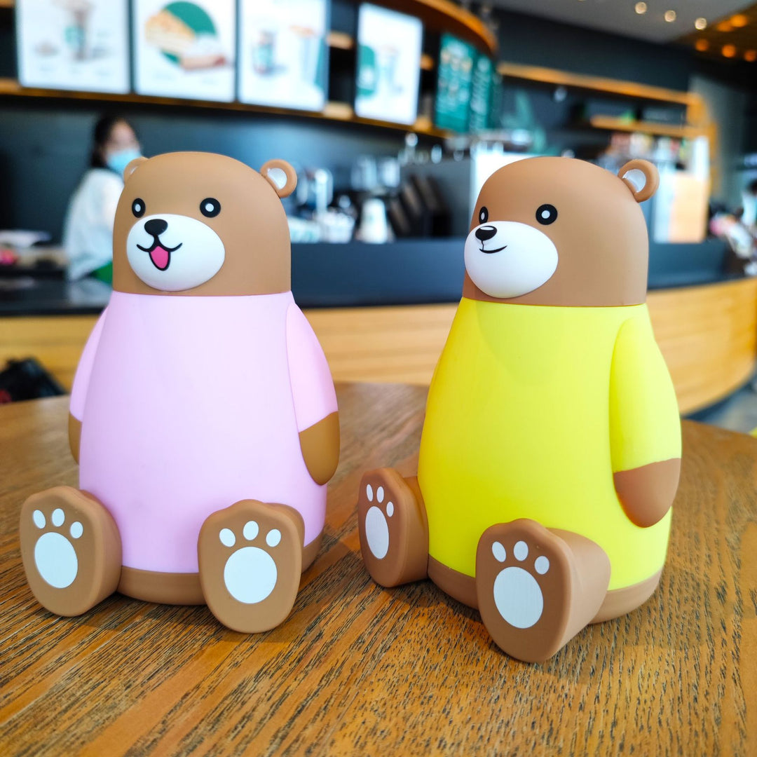 Women's playful bear drinking bottle Bowlift