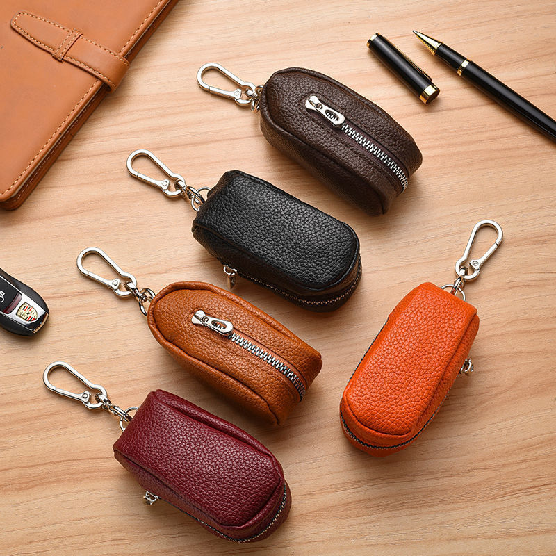 Compact Leather Keychain Pouch Bowlift