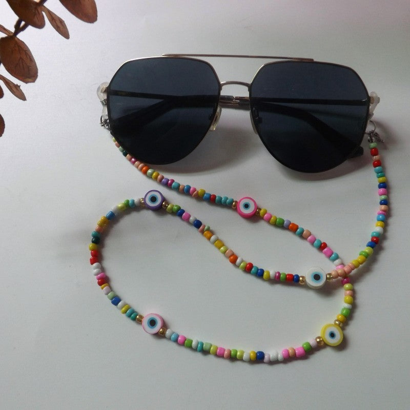 Colorful glasses holder chain with eye motifs Bowlift