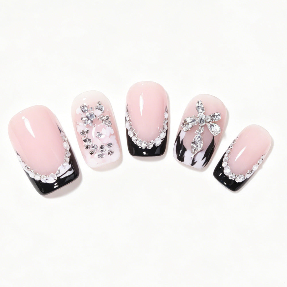 Elegant Decorative Acrylic Press-On Nail Art Bowlift