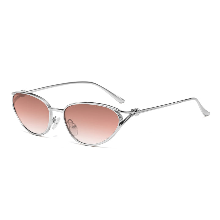 Cat-Eye Sunglasses with Elegant Metallic Accents Bowlift