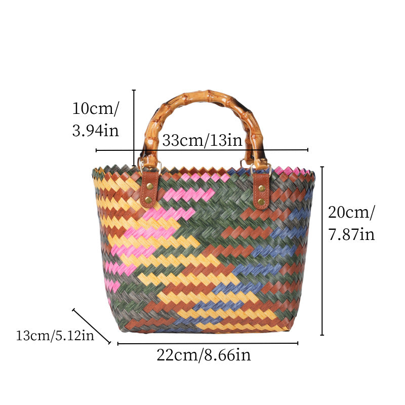 Handy basket bag with colorful design Bowlift