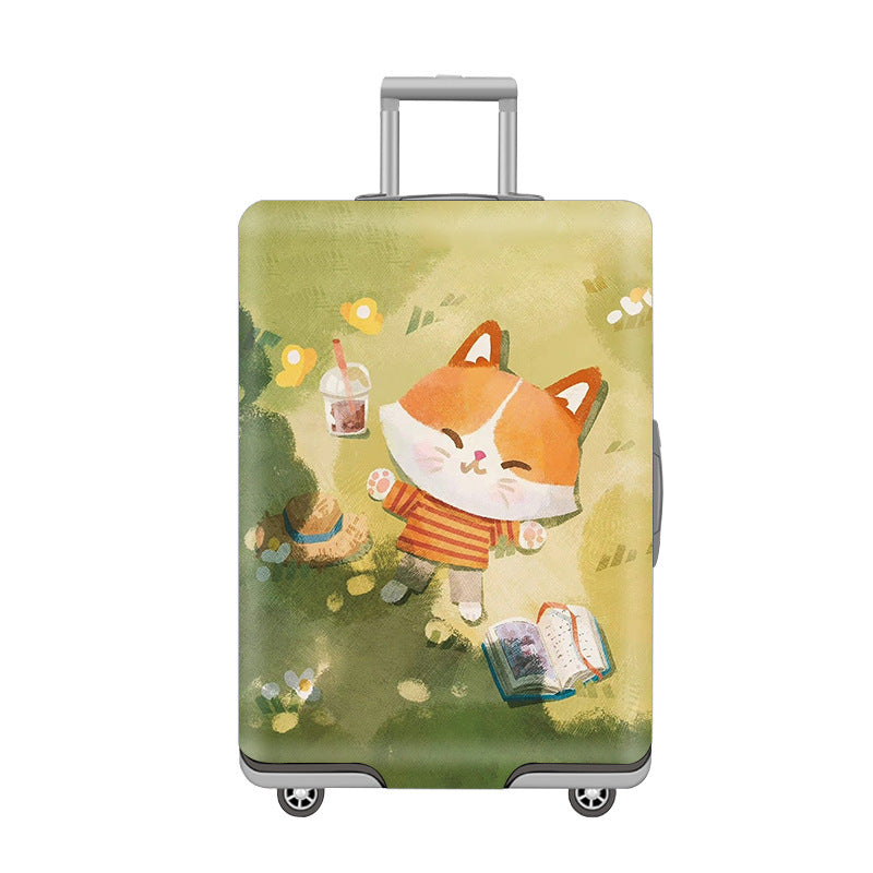 Women’s Hard Shell Suitcase with Cheerful Cat Design Bowlift