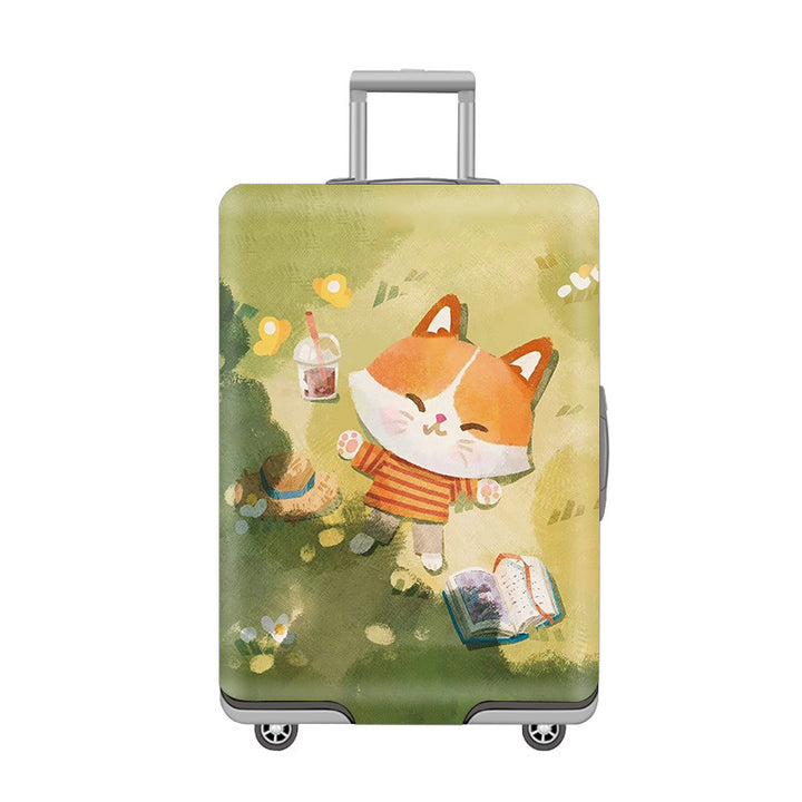 Women’s Hard Shell Suitcase with Cheerful Cat Design Bowlift