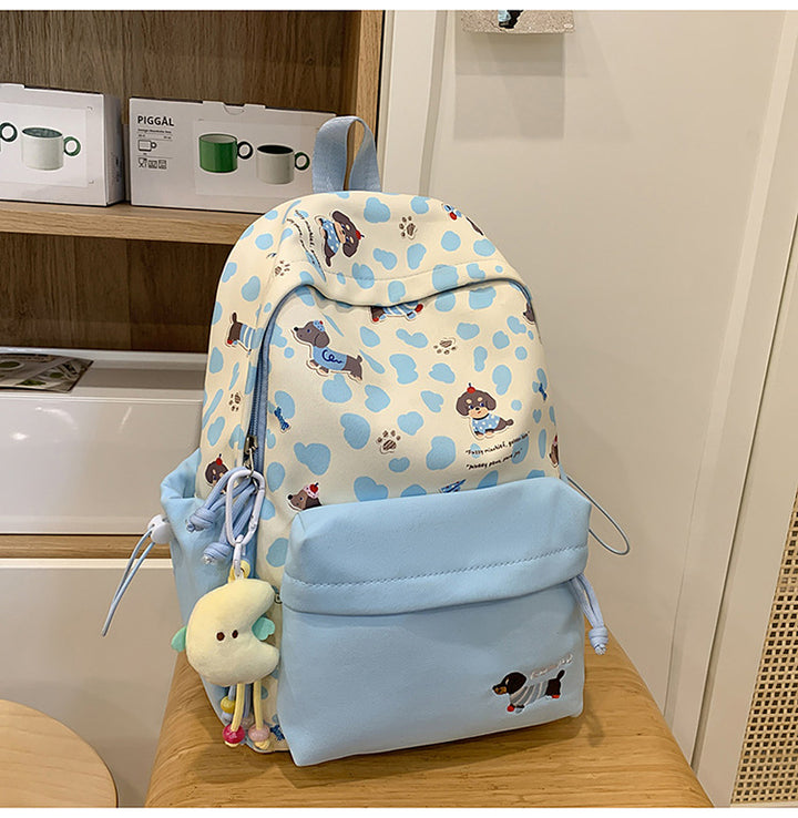 Cute Dog-Themed Graphic Backpack