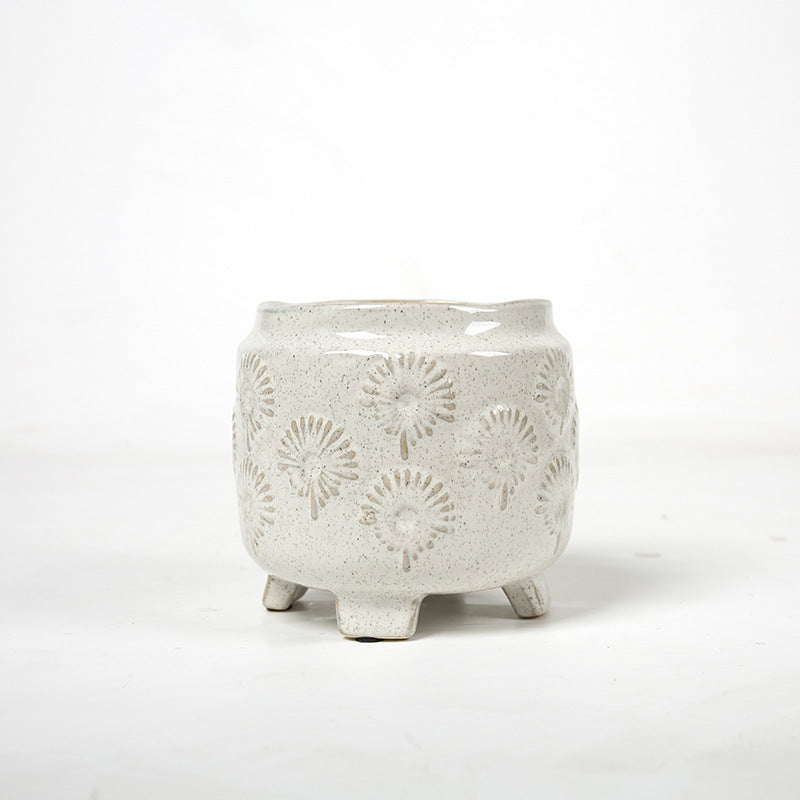 Decorative ceramic flower pot on legs Bowlift