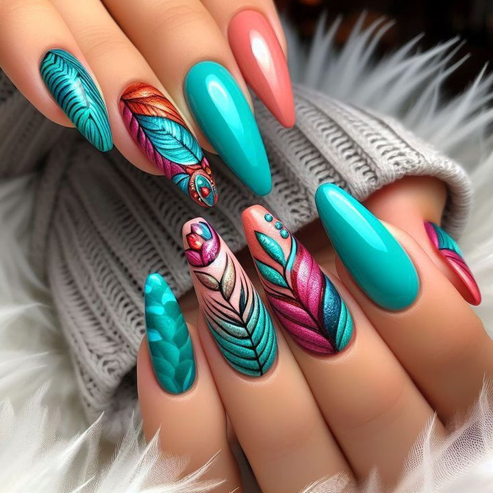 Luxury Botanical Design Press-On Nails Bowlift