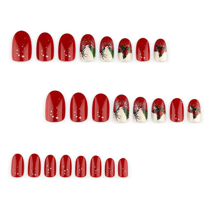 Christmas-themed artificial nails Bowlift