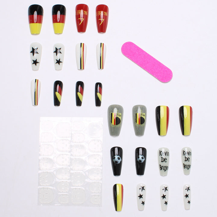 Sports-Themed Press-On Nail Art Bowlift