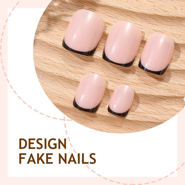 Art nail set with stylish black and white finish Bowlift