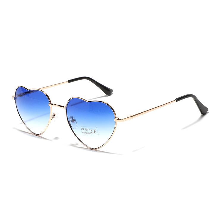 Women Heart-Shaped Sunglasses with UV Protection and Delicate Frame Bowlift