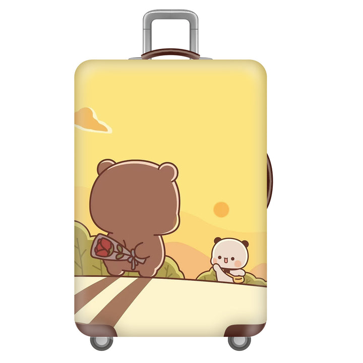 Unisex Hard Shell Suitcase with Creative Travel Motif Bowlift