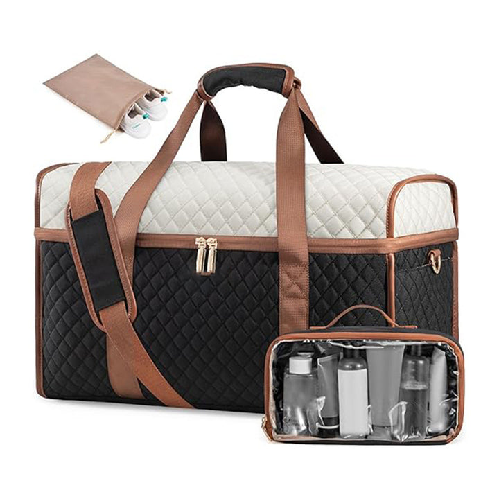 Elegant cosmetic storage bag with removable organizer Bowlift