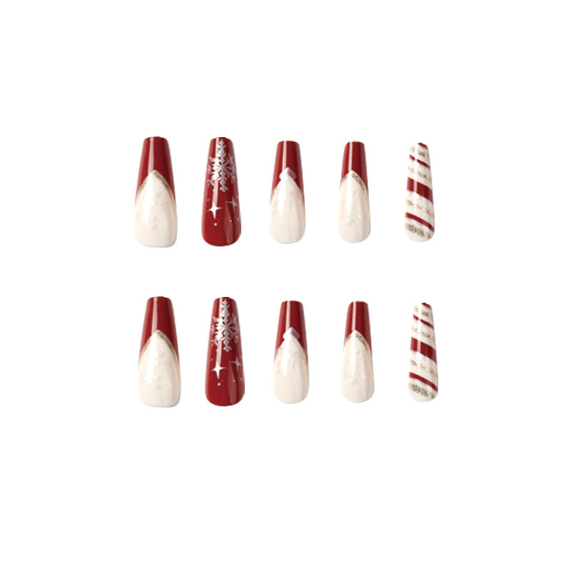 Artful Christmas nail art with festive patterns Bowlift