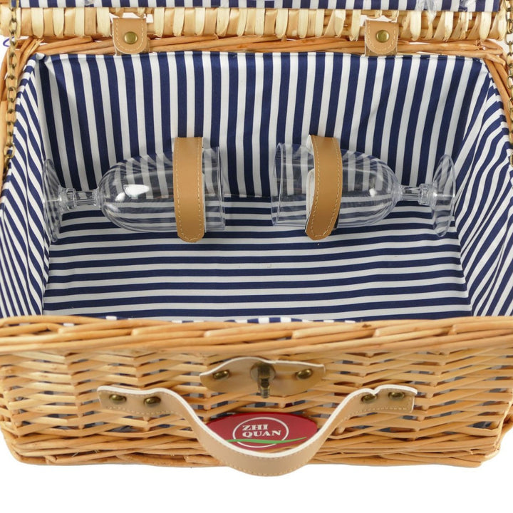 Ladies picnic basket with integrated crockery set and practical storage options Bowlift