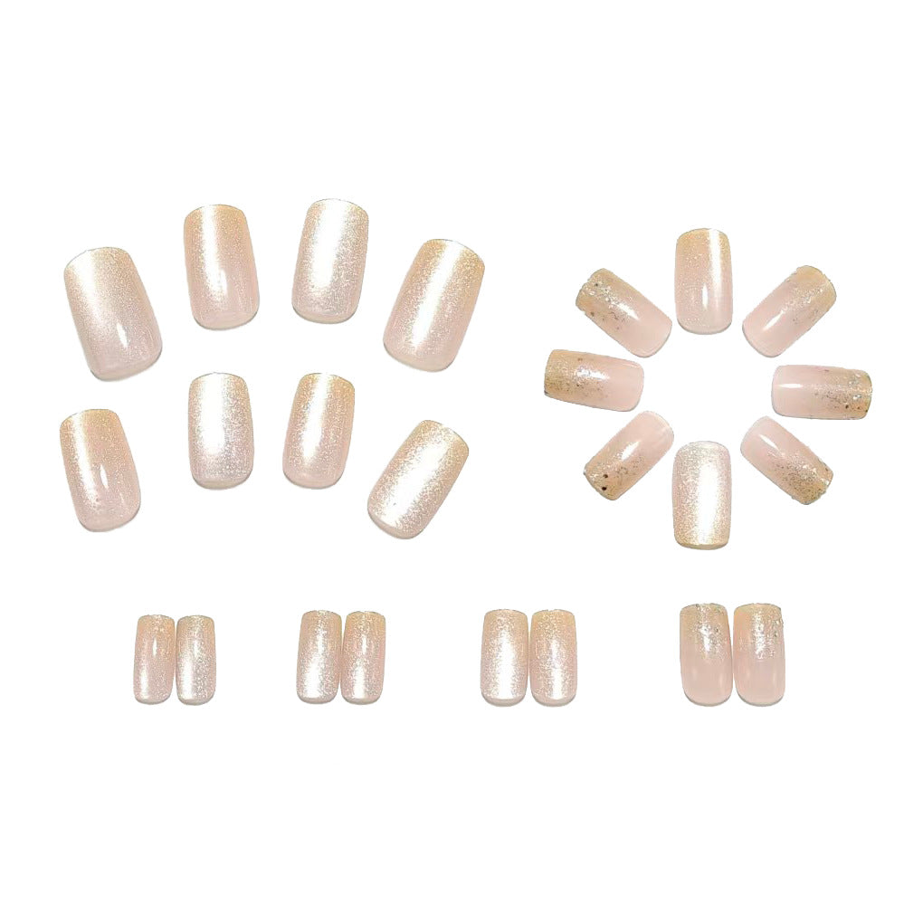 Artificial nails with elegant glitter accents Bowlift
