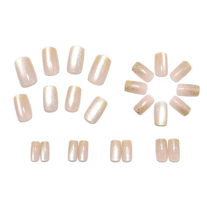Artificial nails with elegant glitter accents Bowlift