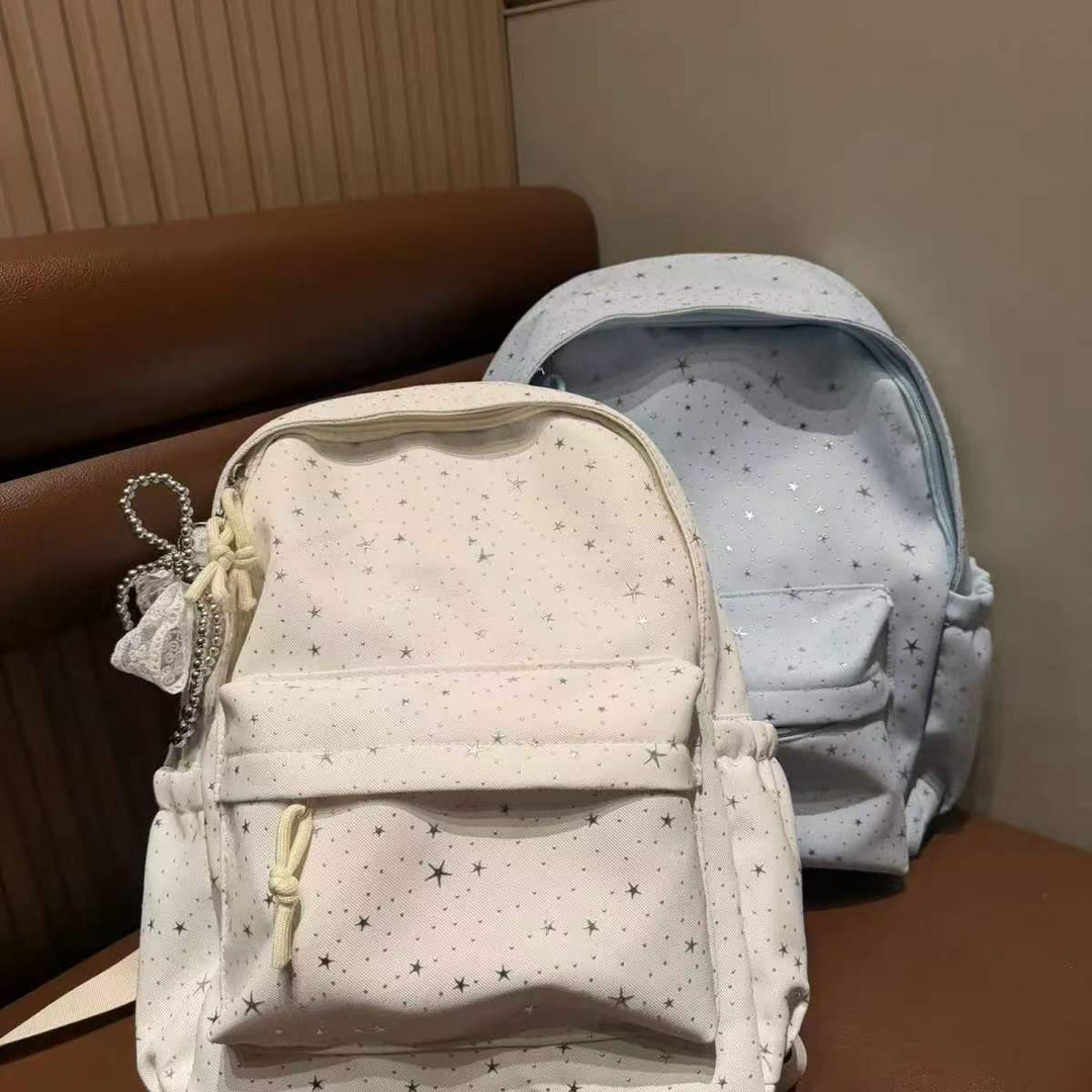Backpack with Sparkling Star Motif Bowlift