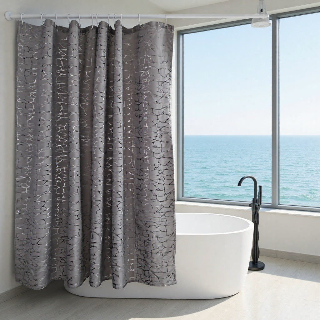 Elegant Textured Shower Curtain Bowlift