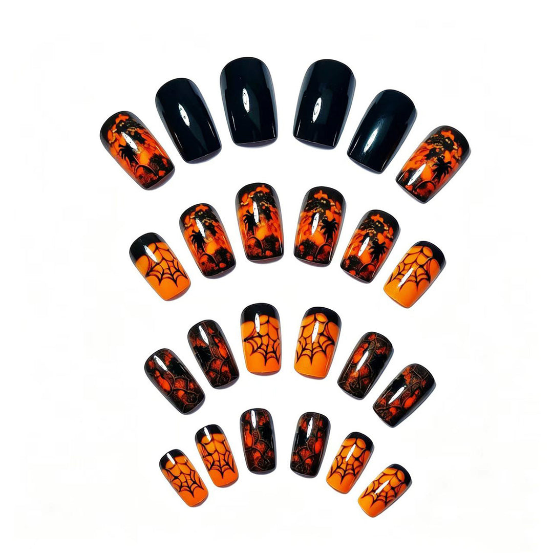 Halloween-Themed Spider Web Nail Art Bowlift