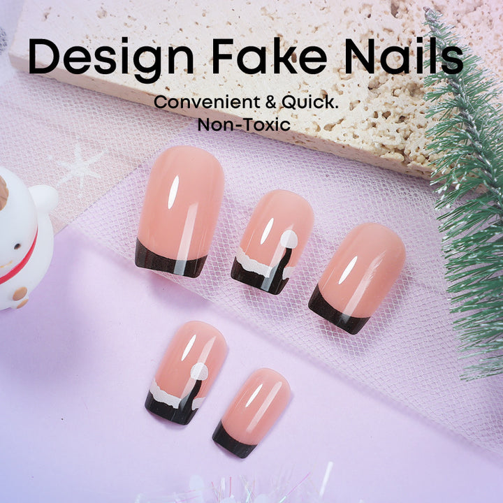 Acrylic Nail Kit with Elegant French Peeling Effect Bowlift