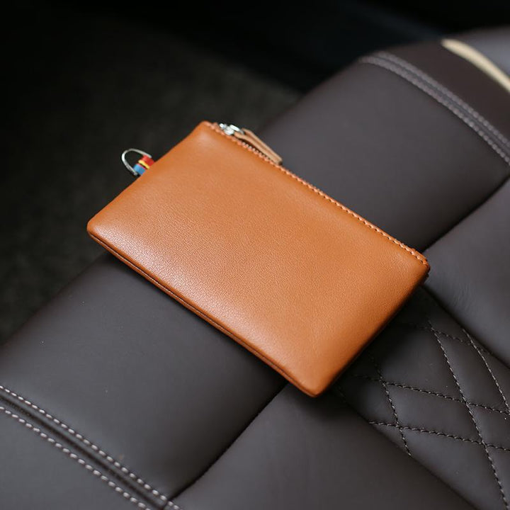 Zippered Leather Cardholder Bowlift