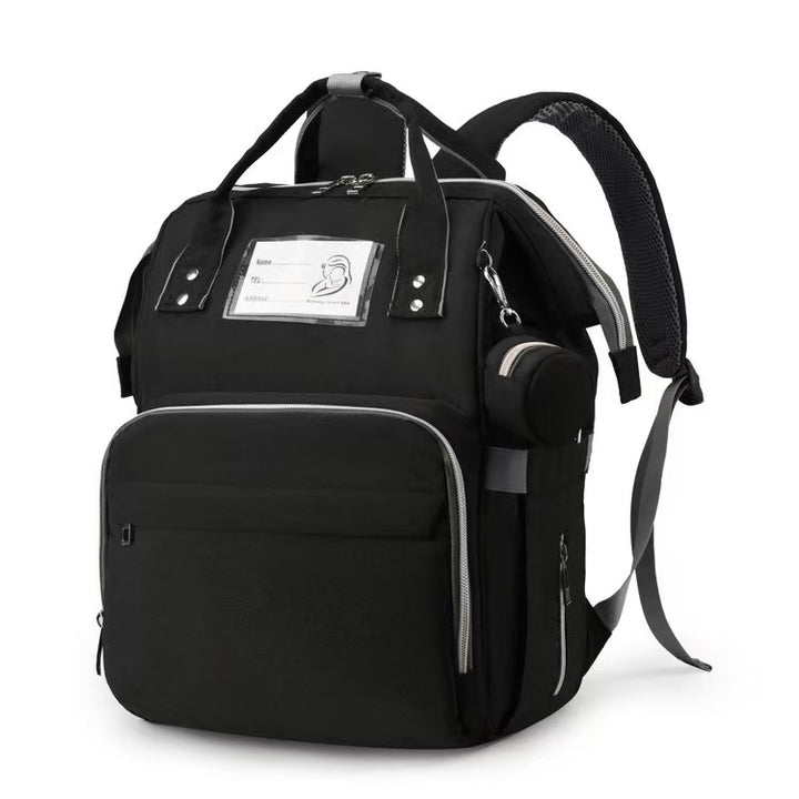 Multi-Compartment Functional Diaper Backpack Bowlift