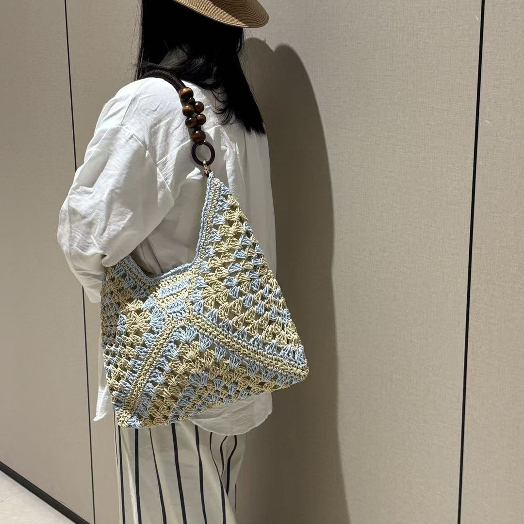 Hand-knotted Tote Bag in Boho Style Bowlift
