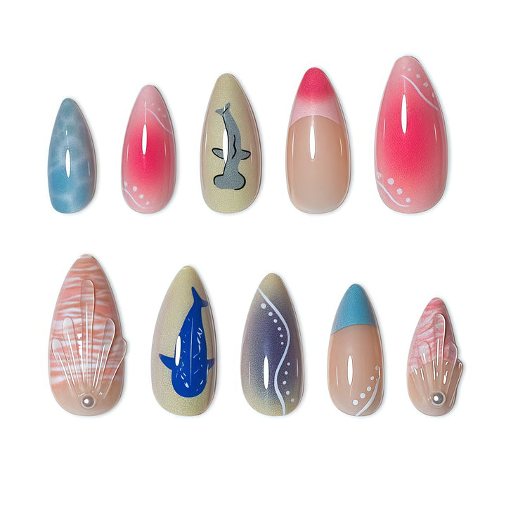 Artistic Marine-Inspired Nail Design Bowlift