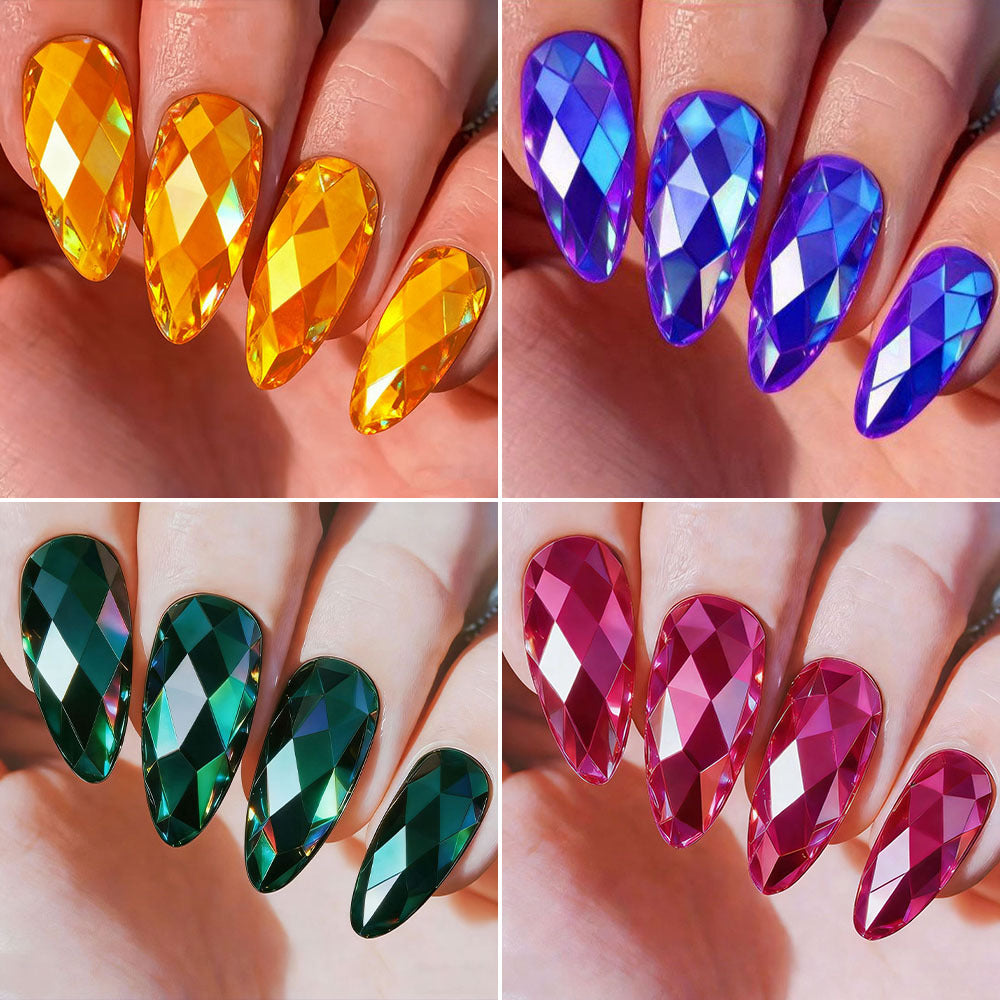 Eye-catching 3D art nails in crystal design Bowlift