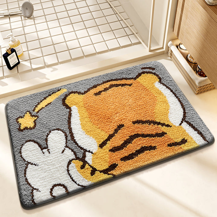 Plush Bunny-Themed Bath Mat Bowlift