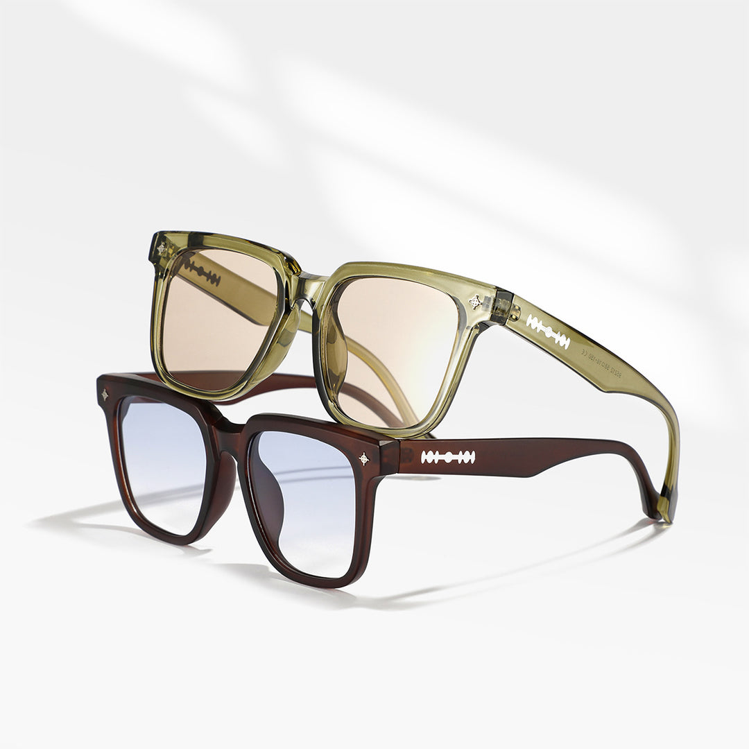 Women's Fashion Square Sunglasses with Stylish Tortoise Shell Design Bowlift