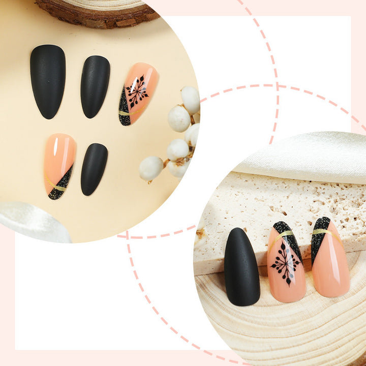 Artificial nail set with elegant geometry design Bowlift