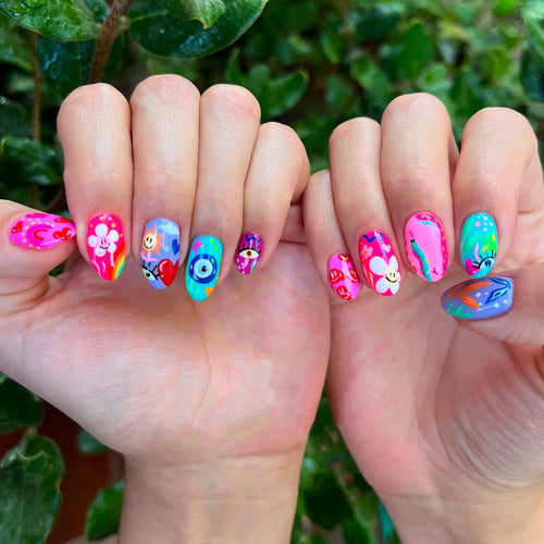 Creative and colorful nail art Bowlift