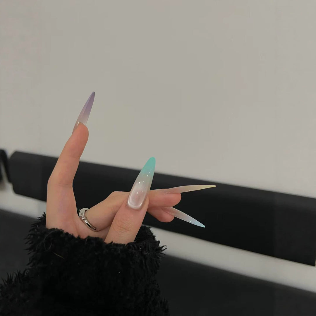 Stiletto Nail Extensions with Gradient Finish
