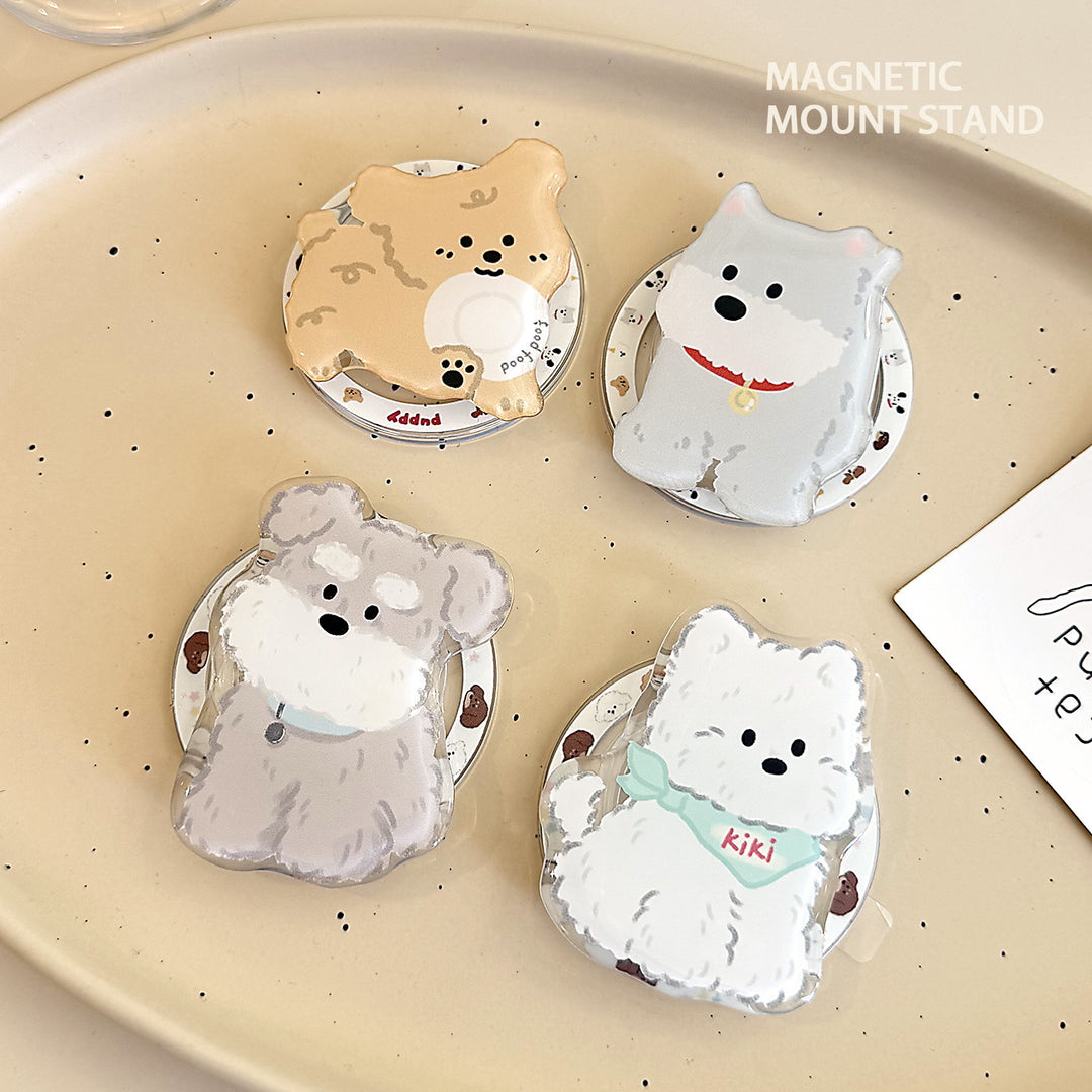 Magnetic smartphone holder in cute dog design Bowlift