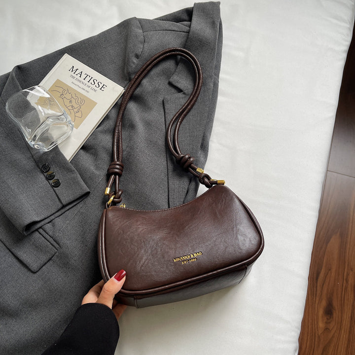 Fashionable Leather Shoulder Bag Bowlift