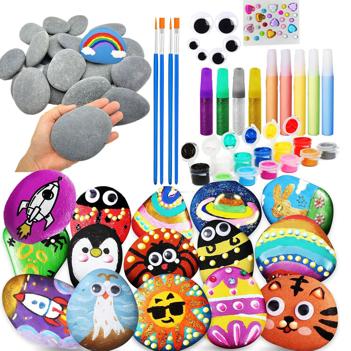 Unisex Creative Paint and Craft Set with Stone Motifs Bowlift