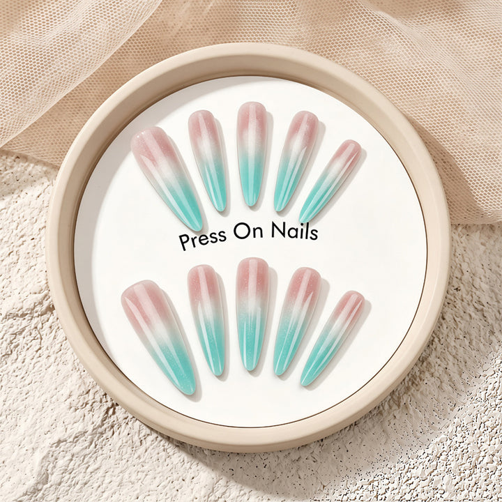 Gradient Press-On Nails Bowlift