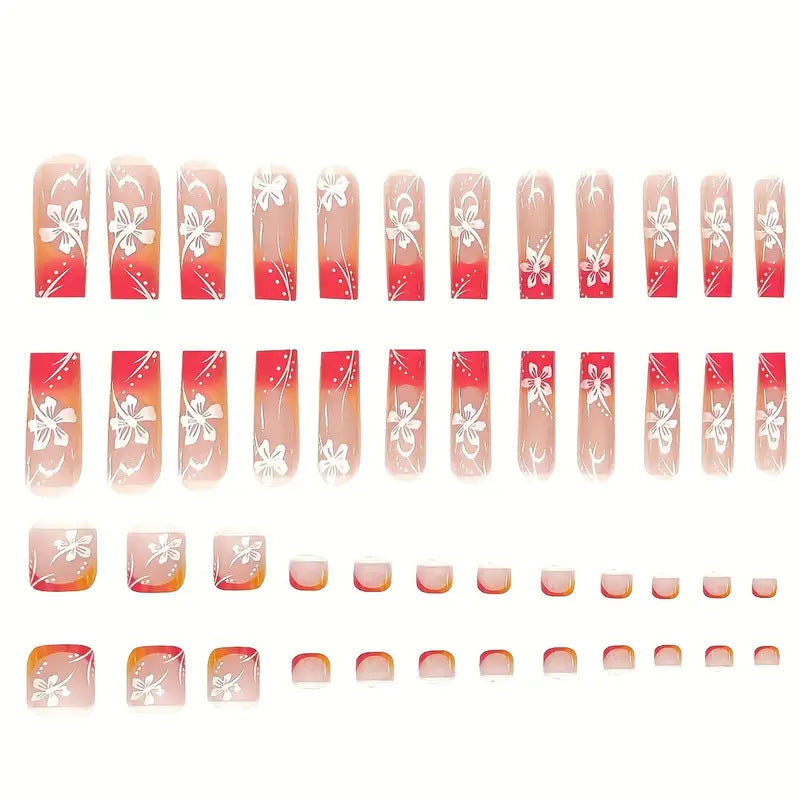 Vibrant Gradient Press-On Nail Art Set Bowlift