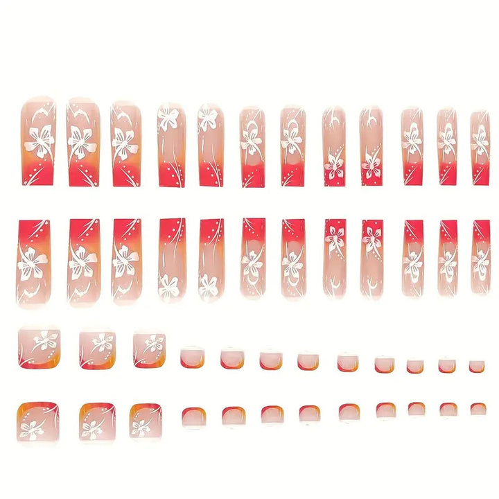 Vibrant Gradient Press-On Nail Art Set Bowlift