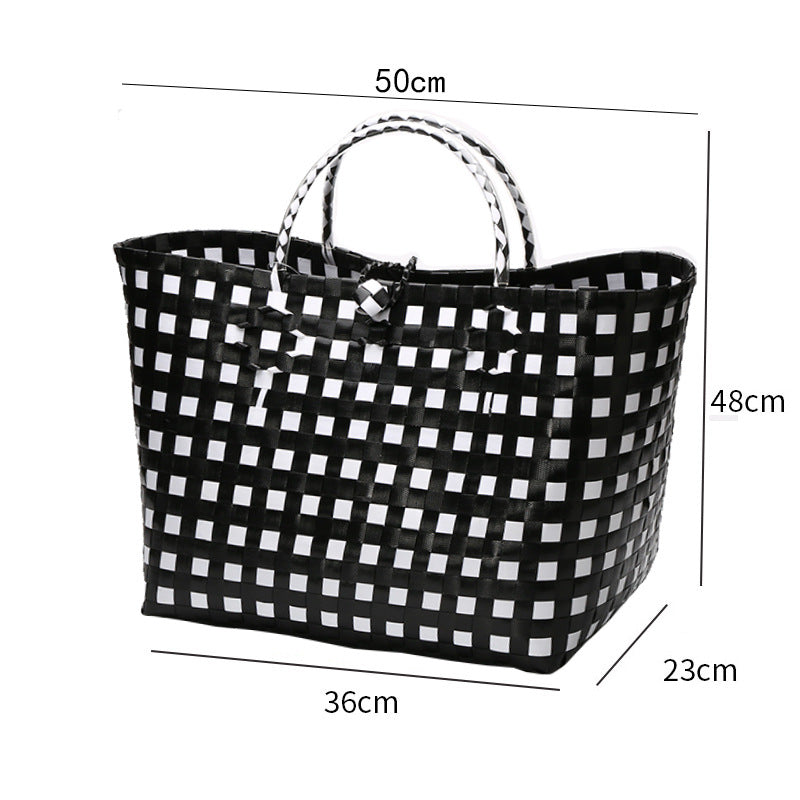 Large Capacity Woven Shopping Tote Bowlift