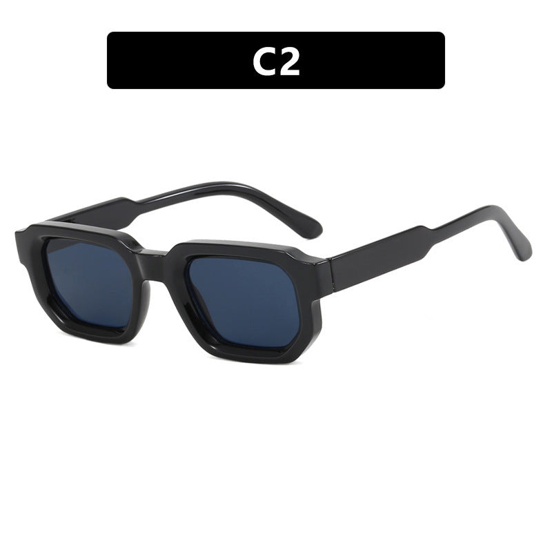 Women's fashionable rectangular sunglasses in a trendy design with clear accents Bowlift