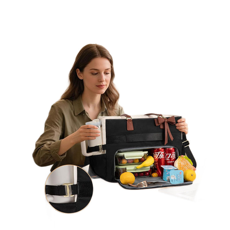 Fashionable tote bag with stylish compartments Bowlift
