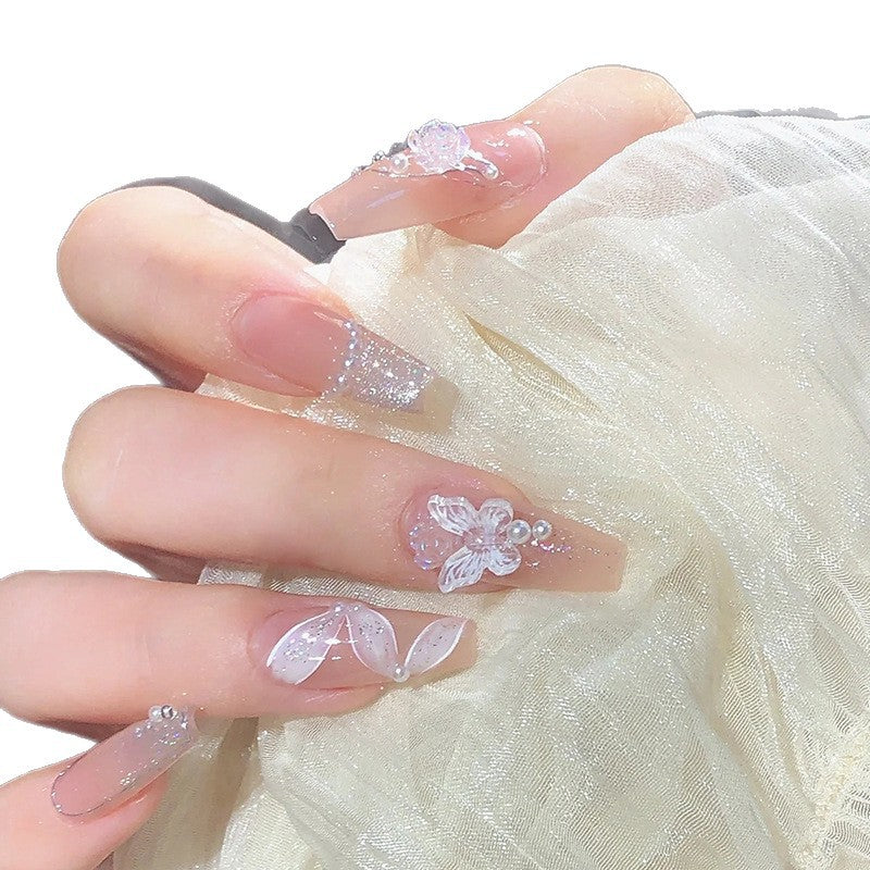 Artistic Butterfly-Inspired Press-On Nail Set Bowlift