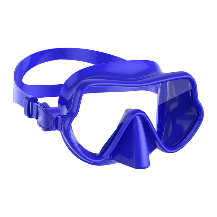 Diving mask with comprehensive field of vision and comfortable silicone border Bowlift