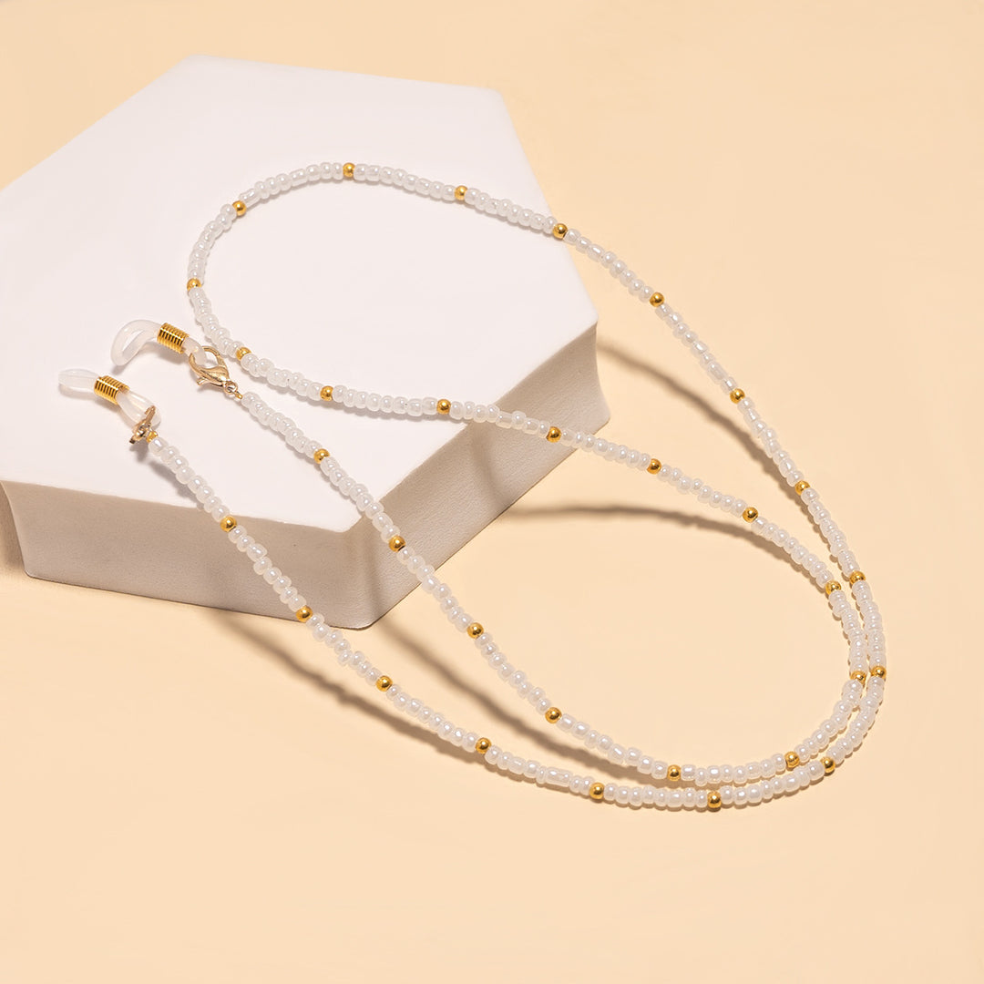 Double-Strand Beaded Eyewear Chain Bowlift