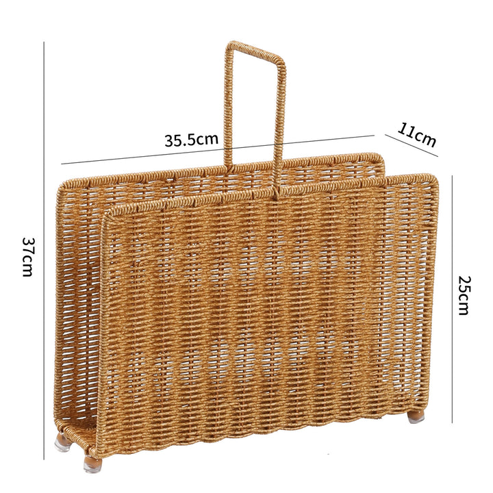 Spacious Woven Magazine Holder Bowlift