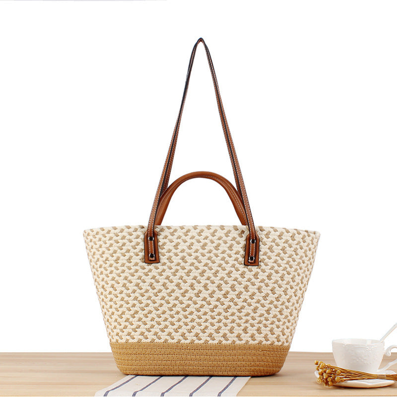 Spacious Shopping Bag Made from Handwoven Natural Material Bowlift